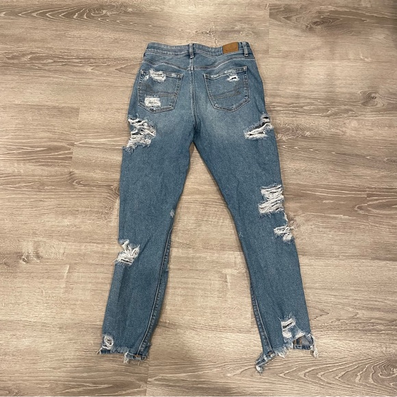American Eagle Stretch Fit Distressed Ripped Jeans Size 6 - Picture 7 of 8